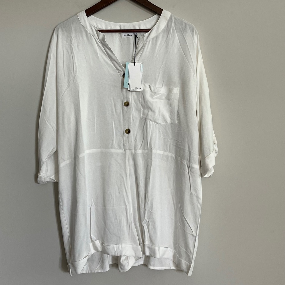 Hermoza x Jenny Reimold Mary Clare Jumper White Viscose Romper XS NEW